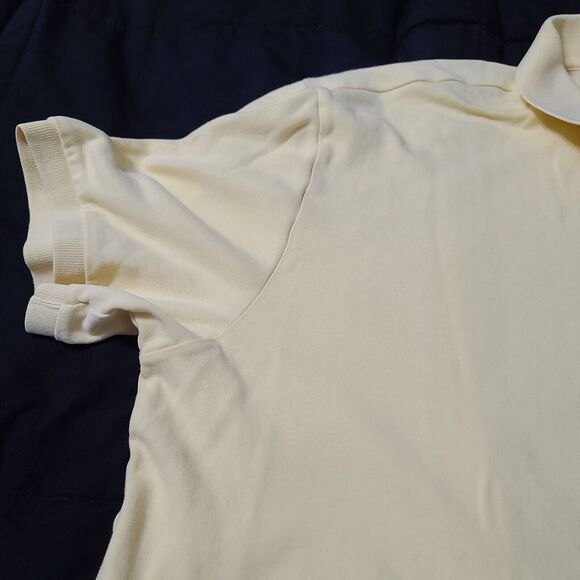 Chaps Mens Polo Shirt Yellow Size Large 100% Cotton Short Sleeve Pullover Collar - Picture 8 of 12